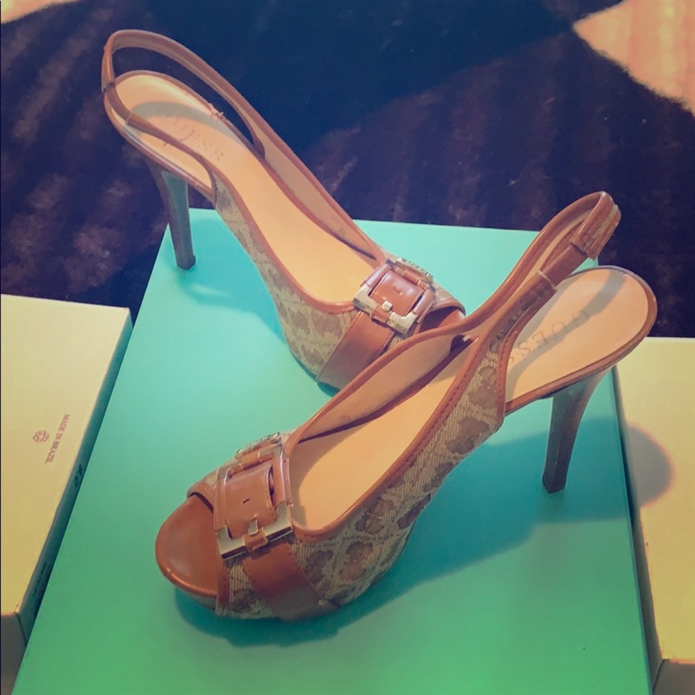 Guess sling back heels